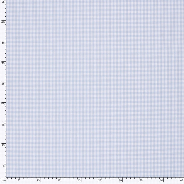 Popeline de Coton Fil Teint tissu Carreaux Bleu bébé