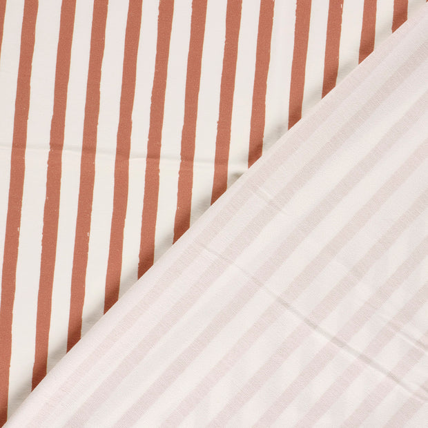 French Terry GOTS organic fabric Stripes digital printed 