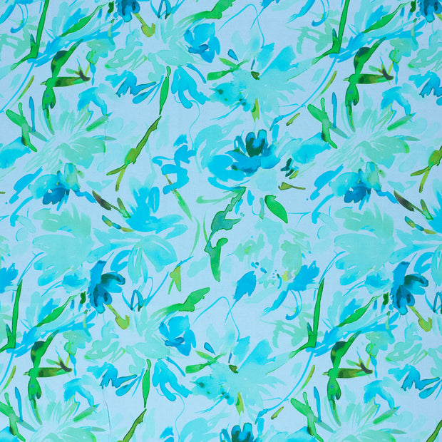 Viscose Satin fabric Light Blue silk matte 