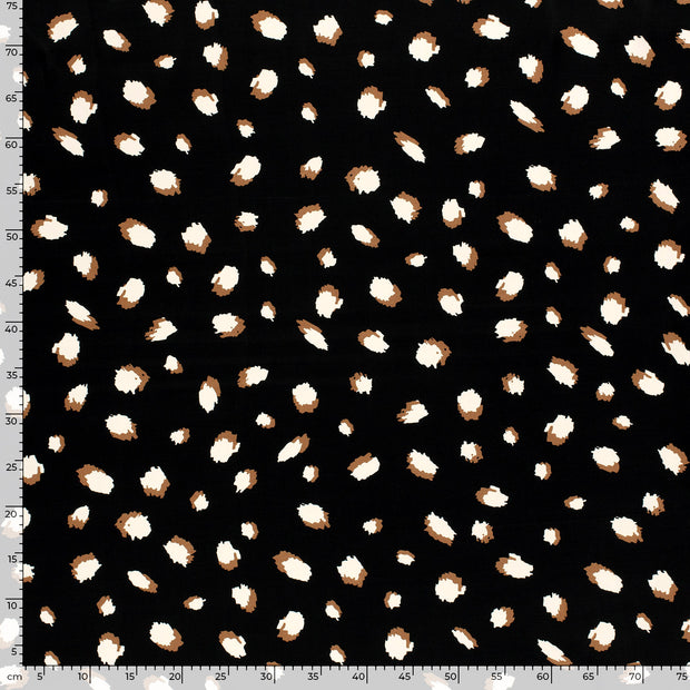 Viscose Satin tissu Noir