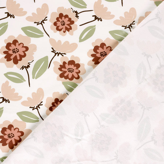 French Terry fabric Flowers printed 