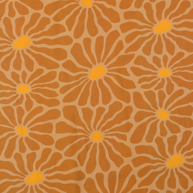 Viscose Poplin fabrik Blumen Braun