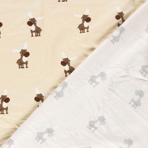 French Terry fabric Animals brushed and digital printed 