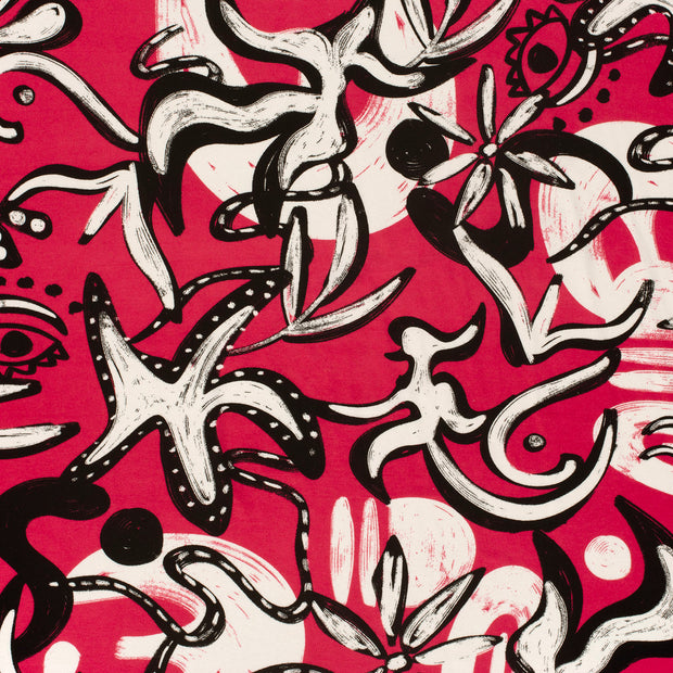 Viscose Vortex Jerséis tela Rojo oscuro mate 