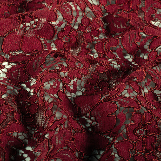 Lace fabric Flowers Red