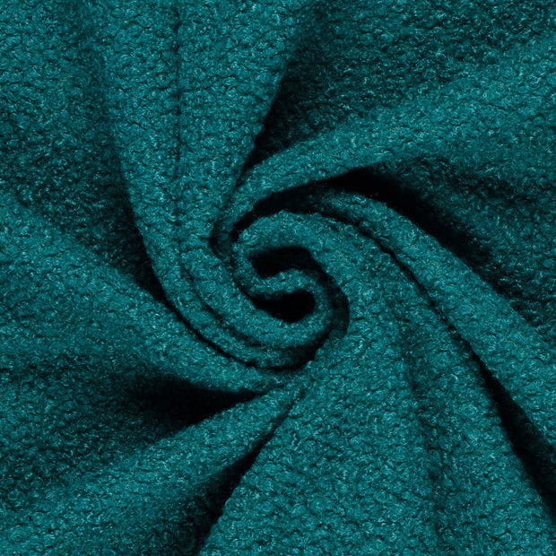 Bouclé fabric Unicolour Petrol