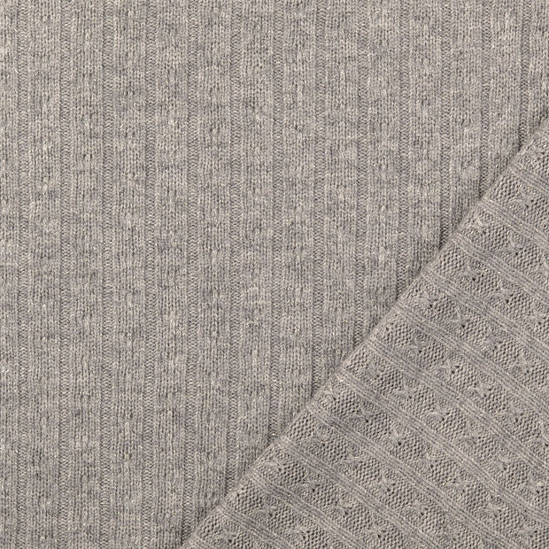 Heavy Knit fabric Grey Lurex 