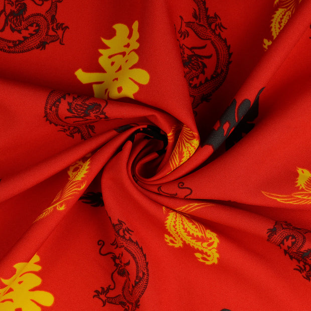 Power Stretch fabric Black printed 