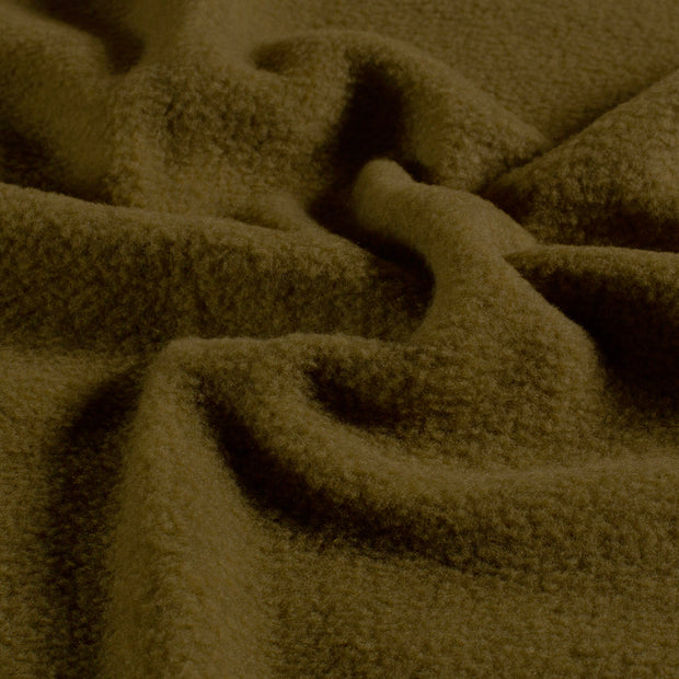 Fleece fabric Unicolour Khaki Green