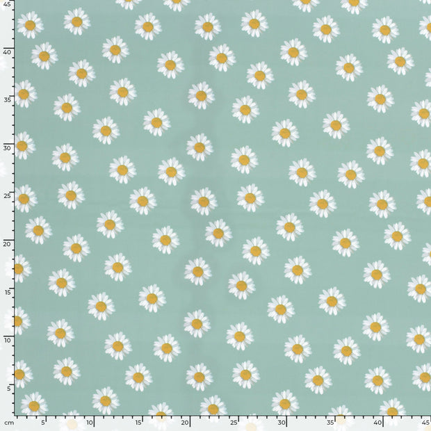 Swimwear Jersey UPF50 Recycled fabric Flowers Mint