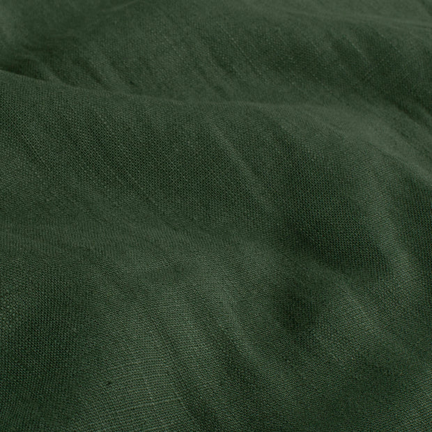 Linen fabric Unicolour Dark Green
