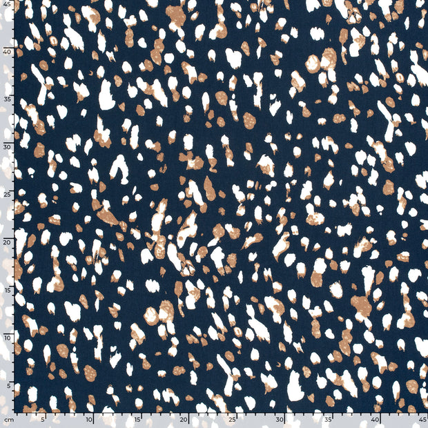 Viscose Twill fabrik Punkte Marine
