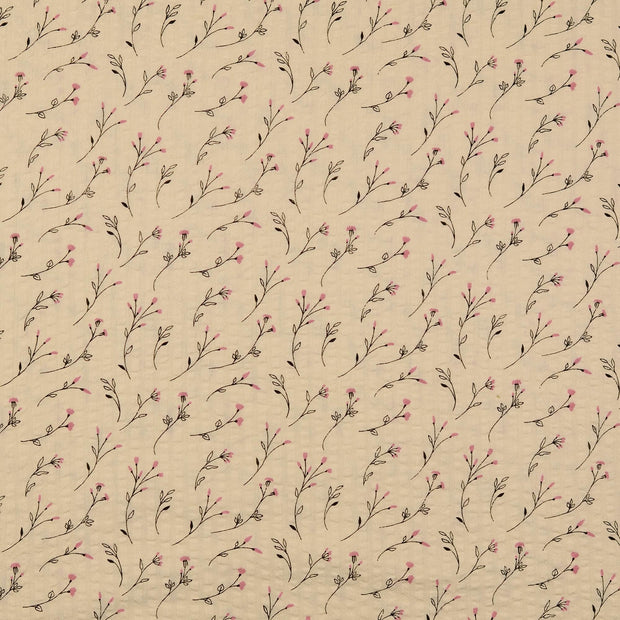 Seersucker fabric Flowers 