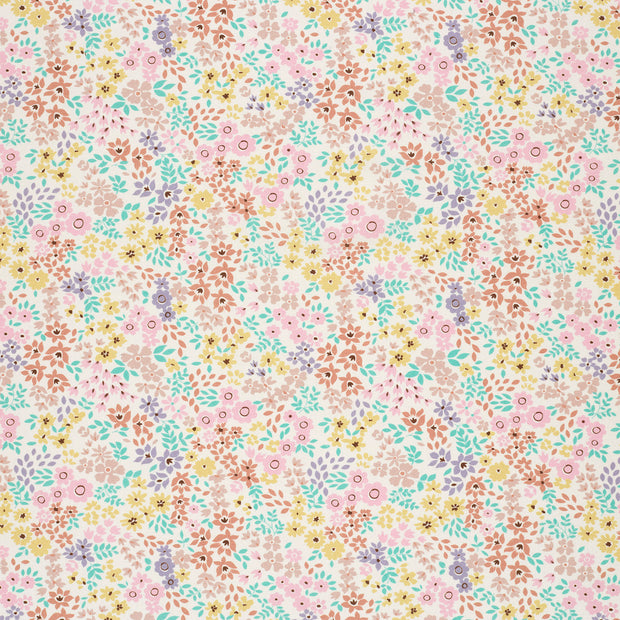 Popeline de Coton tissu Blanc cassé mat 
