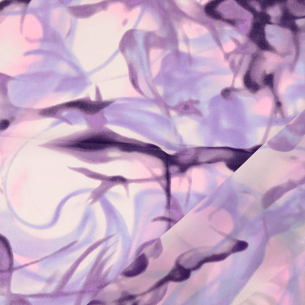 Chiffon fabric Lila printed 