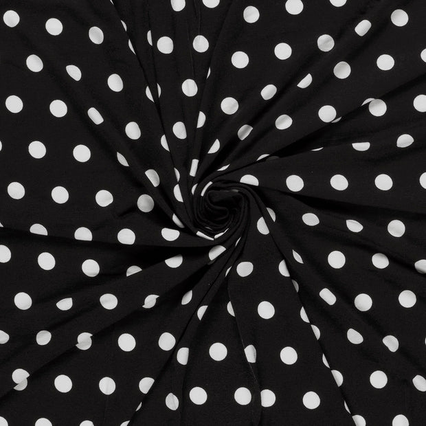 Viscose Vortex Jersey fabric Black printed 