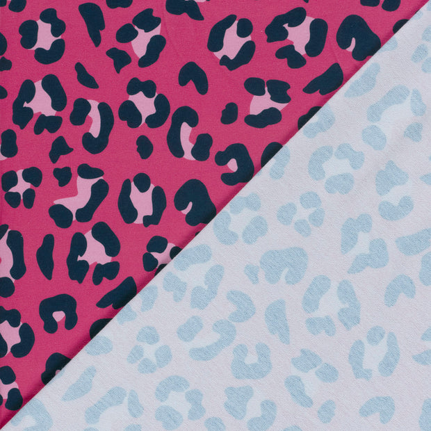French Terry fabric Leopards digital printed 