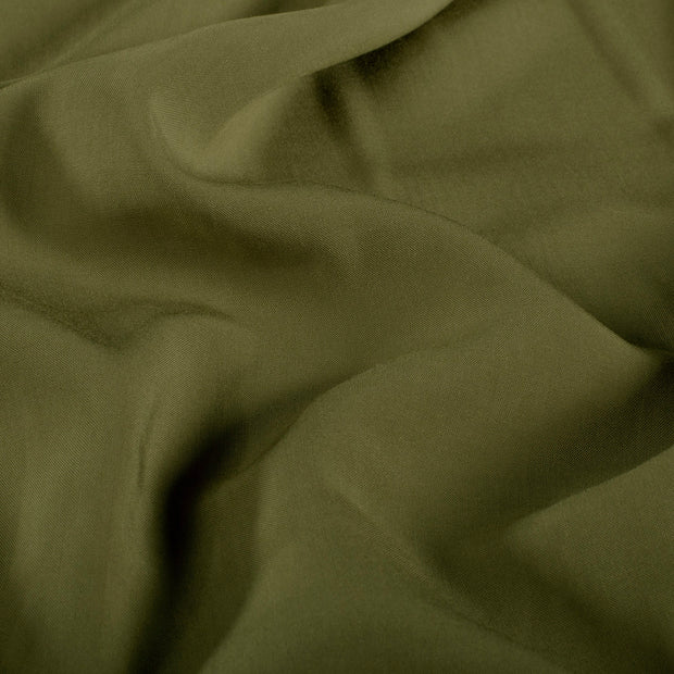 Viscose Poplin fabric Unicolour Olive Green