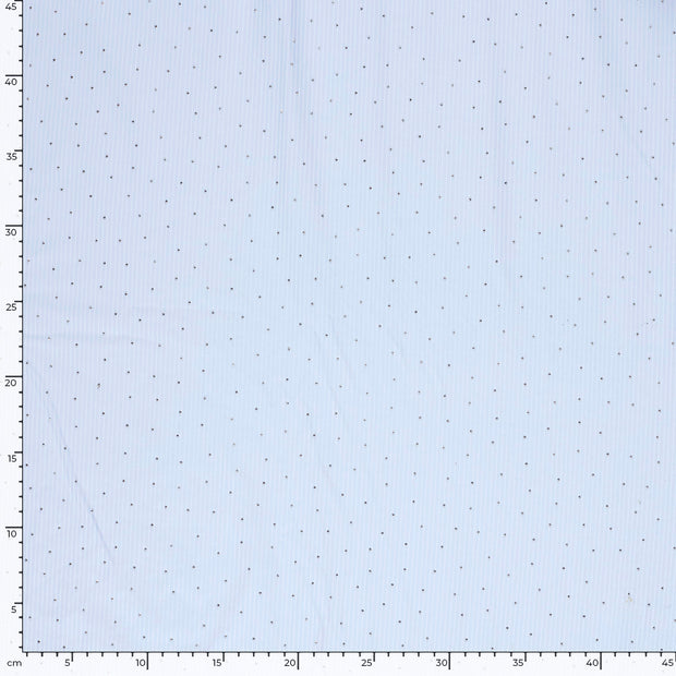 Woven Polyester fabric Stripes Baby Blue