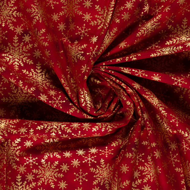 Popeline de Coton tissu Rouge 