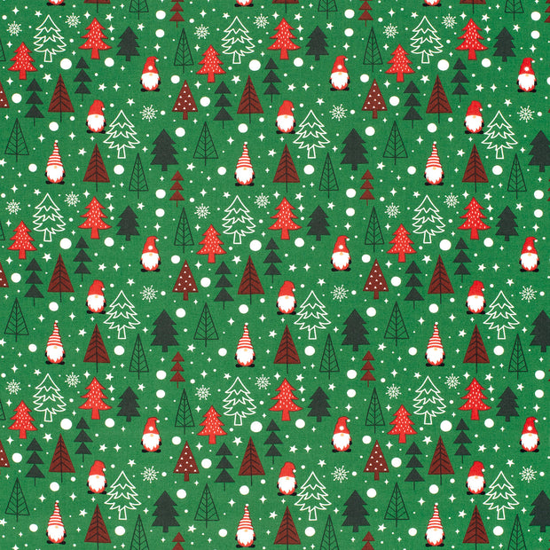 Katoen Poplin stof Groen 