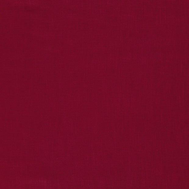 Linen fabric Dark Red matte 
