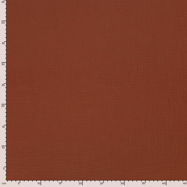 Muslin fabric Unicolour Redwood