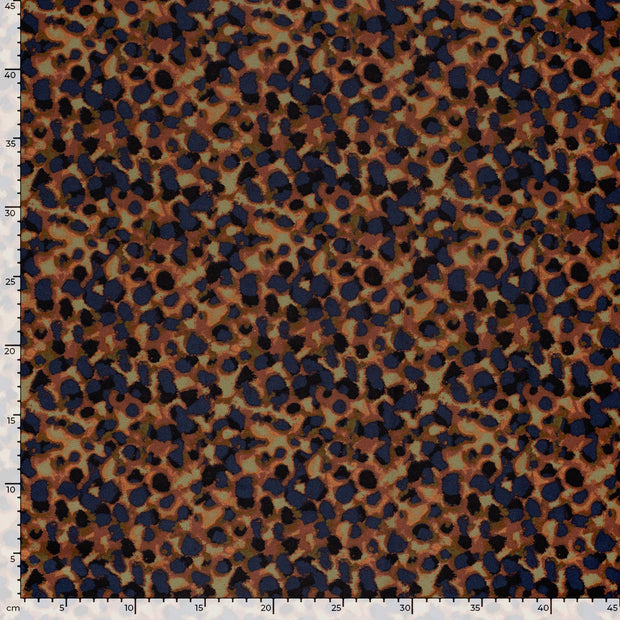 Viscose Vortex Jersey tissu Abstrait Brique