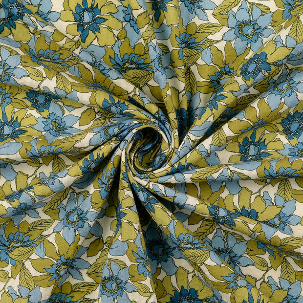 Seersucker stof Indigo 