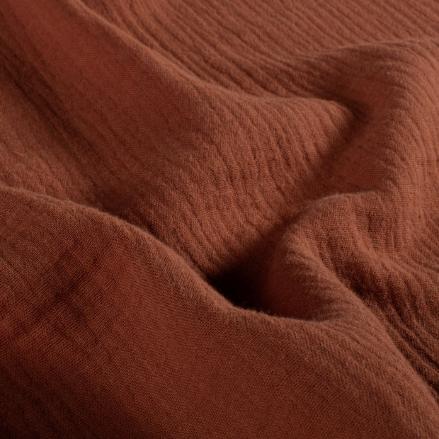 Muslin fabric Unicolour Redwood