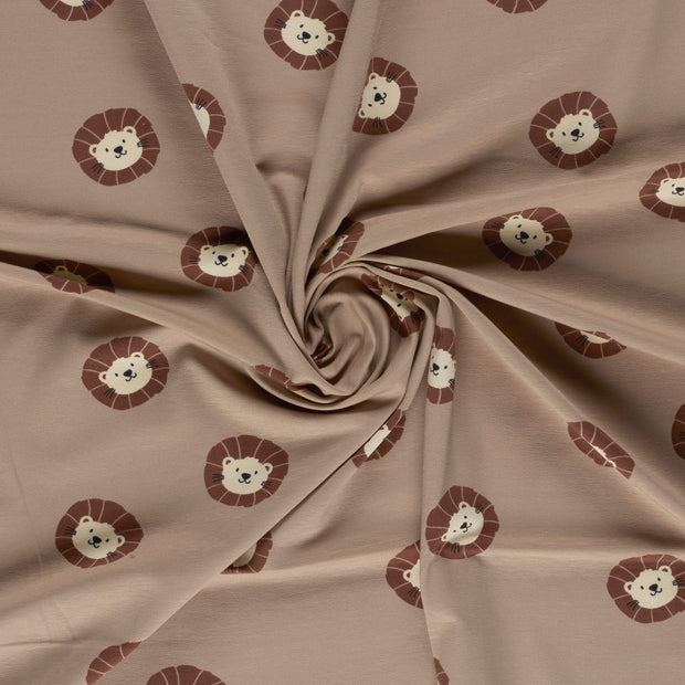 Jersey fabric Camel printed 