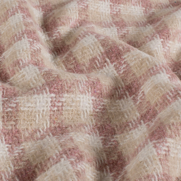 Jacquard fabric Checks Old Pink