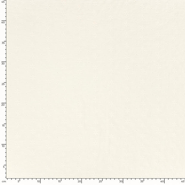 Algodón Popelina tela Estrellas Blanco roto