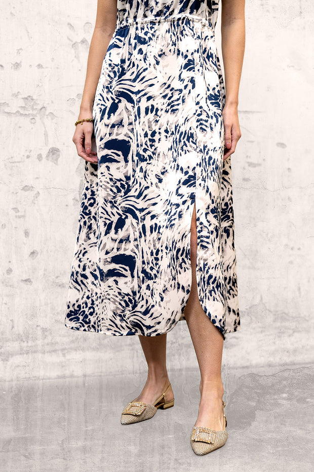 Satin Duchesse fabrik Tiere Wollweiß