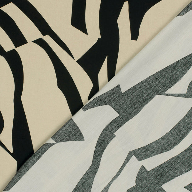 Viscose Poplin stof Abstract bedrukt 