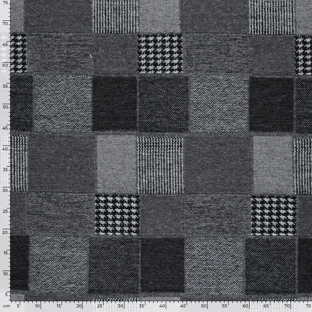 Jacquard fabrik Karo's Dunkelgrau