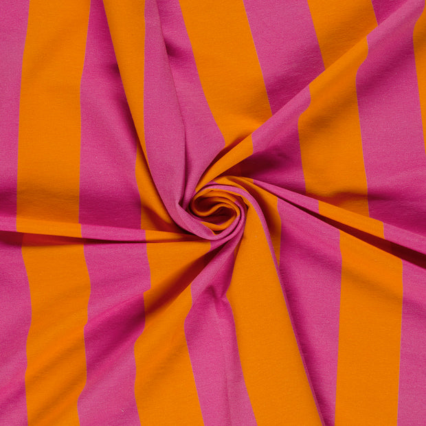 French Terry fabrik Orange digital bedruckt 