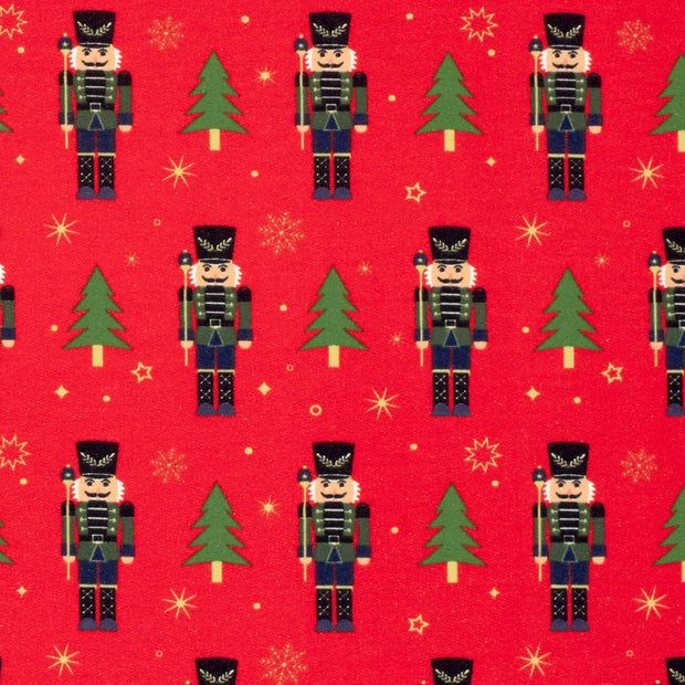 French Terry fabrik Weihnachten Rot