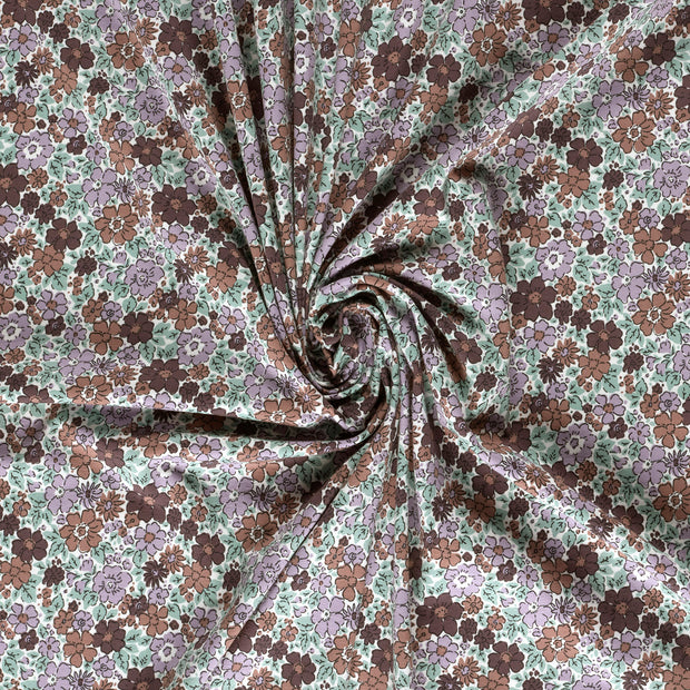 Jersey fabric Off White printed 