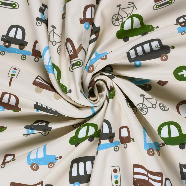 Softshell fabrik Beige digital bedruckt 