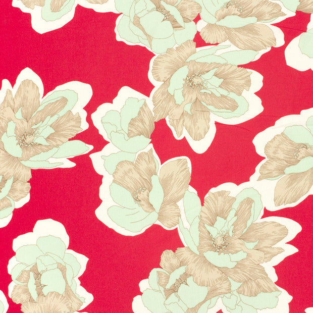 Borken Crepe stof Donker rood mat 