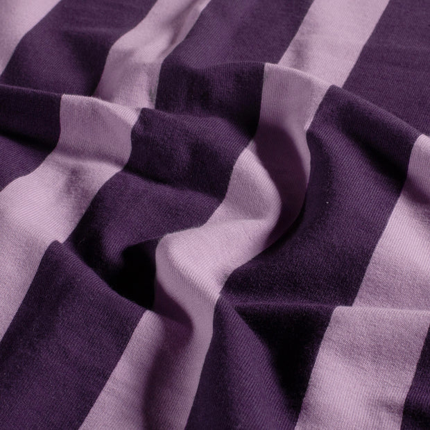 French Terry fabric Stripes Lila