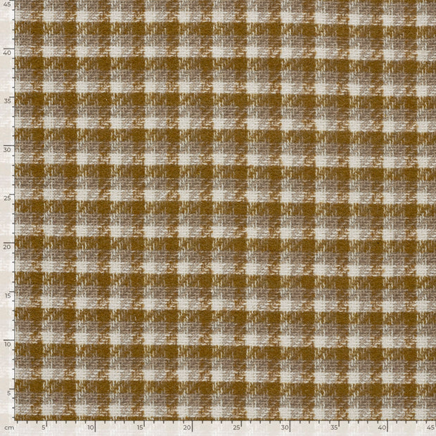 Jacquard stof Ruiten Oker