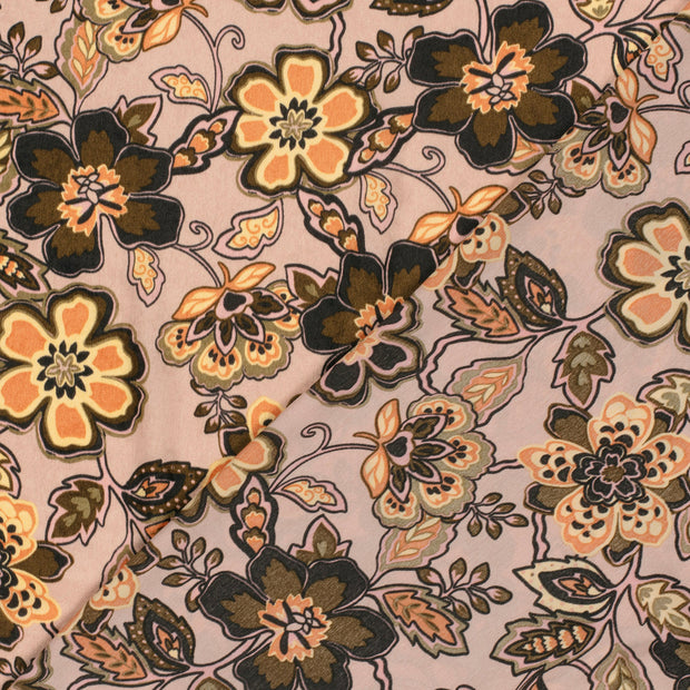 Satin Velvet fabrik Blumen bedruckt 