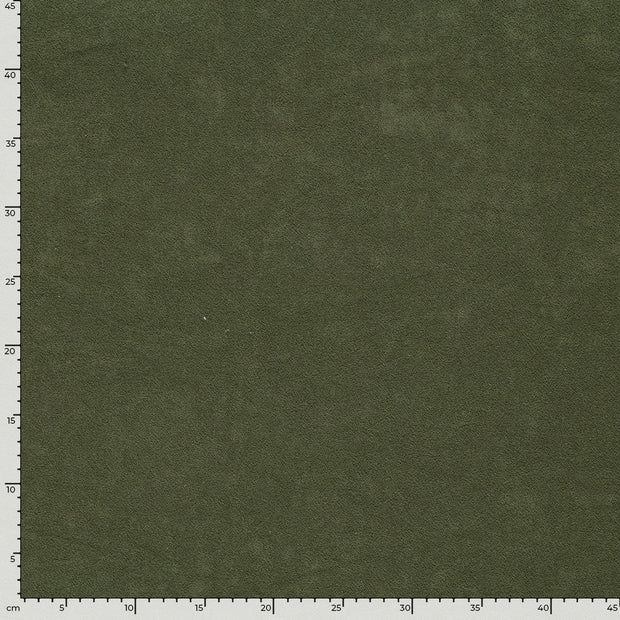 Frottee-Stretch fabrik Uni Khaki-Grün