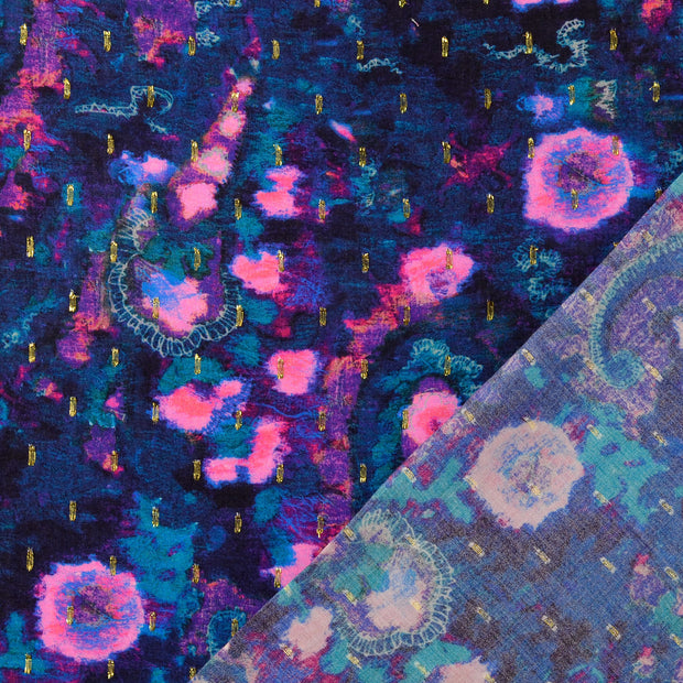  fabric Cobalt digital printed 