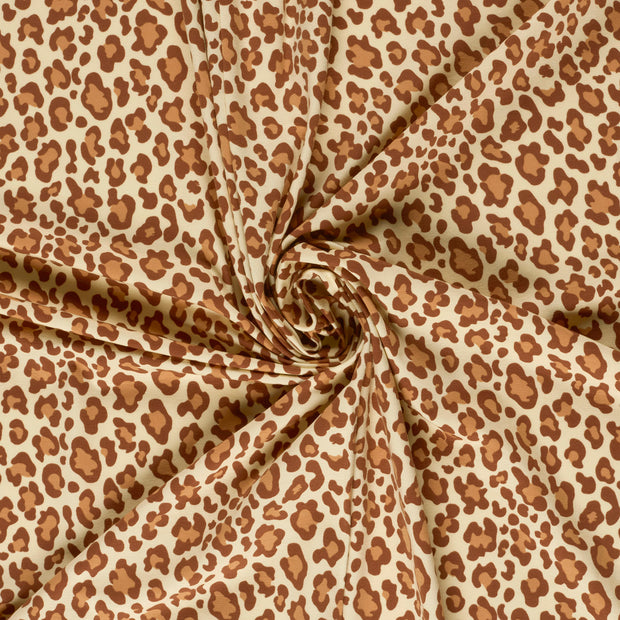 Jersey fabric Beige printed 