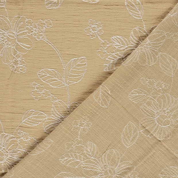  fabric Flowers embroidered 