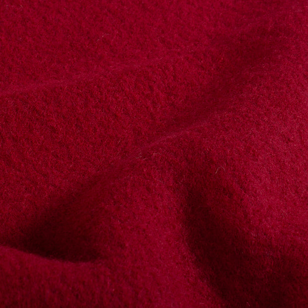 Wool Boucle fabric Unicolour Red