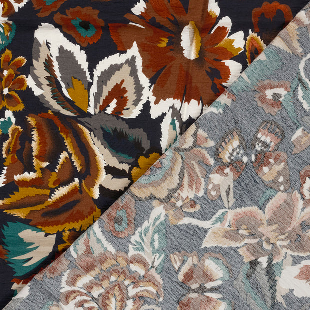 Viscose Nylon Crepe fabric Flowers printed 